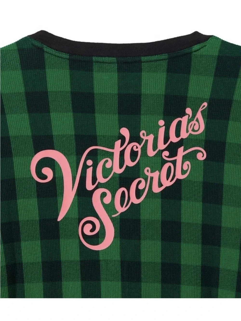 Victorias Secret plaid One Piece Thermal Pajama size L